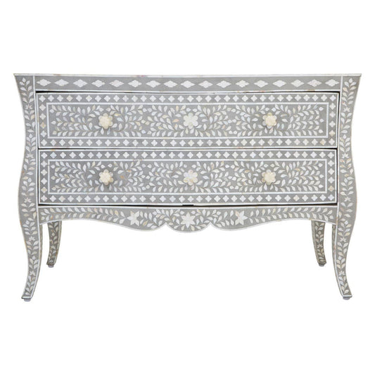 Fia Chest of 2 Drawers with Mother of Pearl Inlay