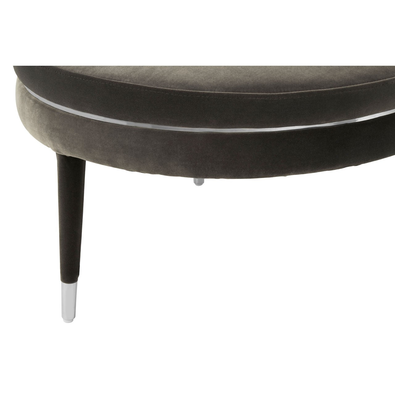 Chimes - Gloster Black Velvet Footstool