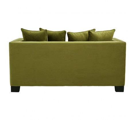 Chimes - Hampstead 2 Seater Green Velvet Sofa