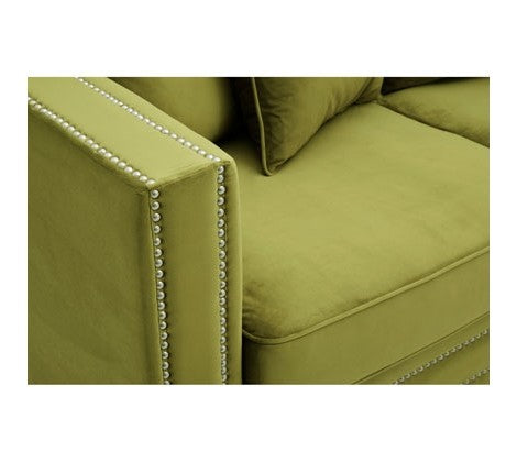 Chimes - Hampstead 2 Seater Green Velvet Sofa