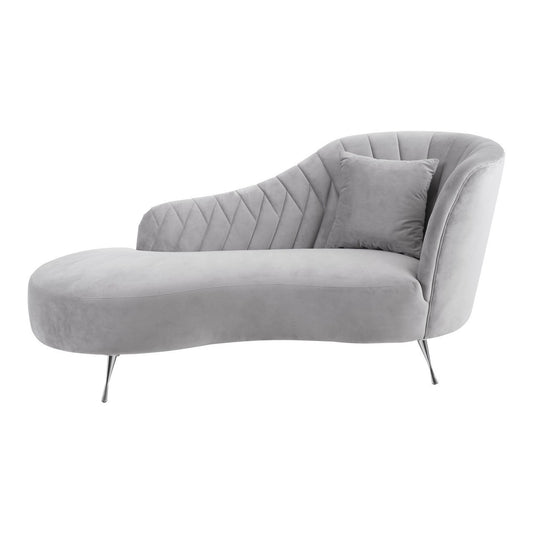 Chimes - Tiffany Chaise Longue - Grey Velvet