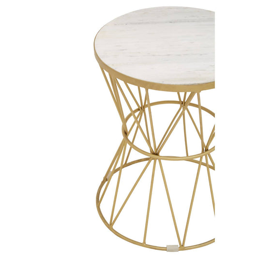 Rene Side Table With Pinched Base