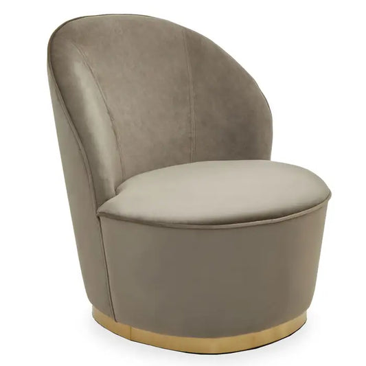 Tazmin Mink Velvet Gold Base Chair