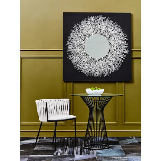 Gisele Grey Dining Chair With Woven Back