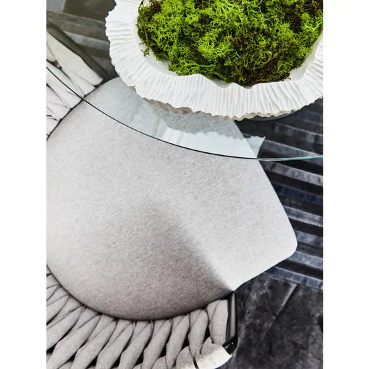 Gisele Grey Dining Chair With Woven Back