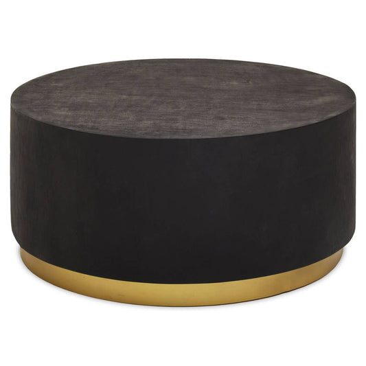Narli Black And Gold Concrete Look Coffee Table