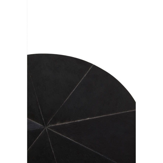 Chelsea Townhouse Hair on Leather Round Side Table