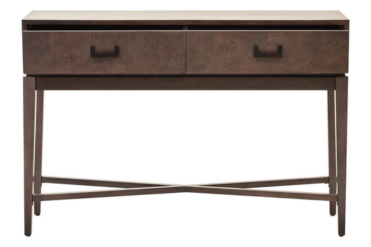 Henri Antique Grey Two Drawer Console Table