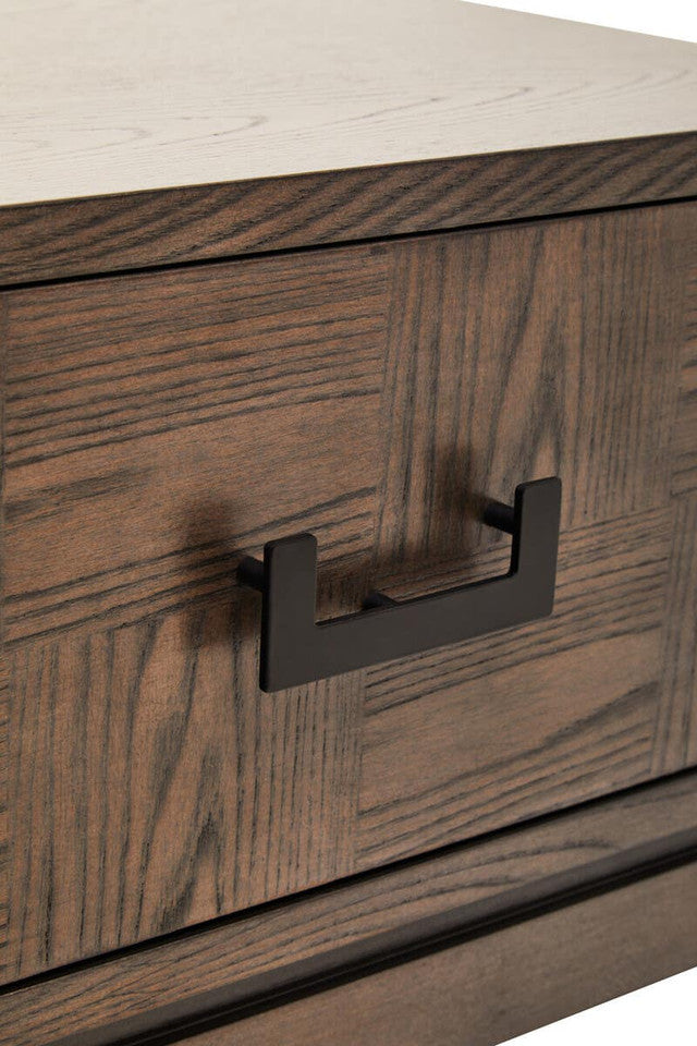 Maya One Drawer Antique Grey Side Table