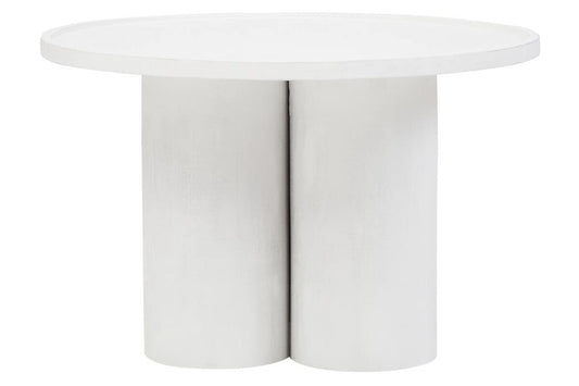 Milla Whitewash Mango Wood Column Detail Coffee Table