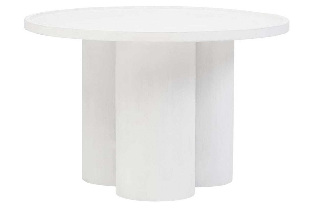 Milla Whitewash Mango Wood Column Detail Coffee Table