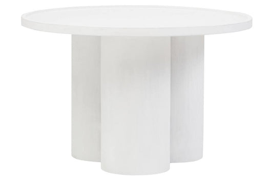Milla Whitewash Mango Wood Column Detail Coffee Table