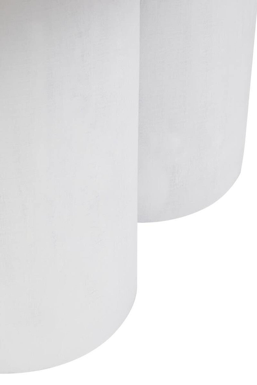 Milla Whitewash Mango Wood Column Detail Coffee Table