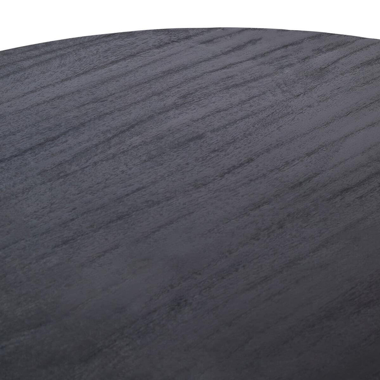 Mava Mango Wood Oval Dining Table in Black Finish