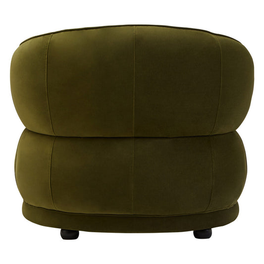 Farrah Forest Green Curved Velvet Chair