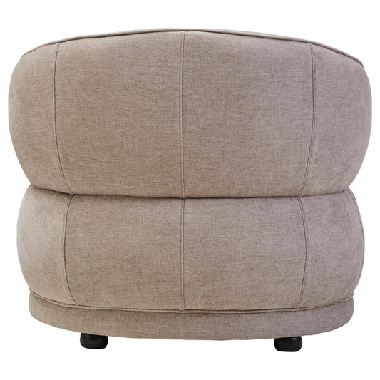 Farrah Taupe Chenille Curved Chair