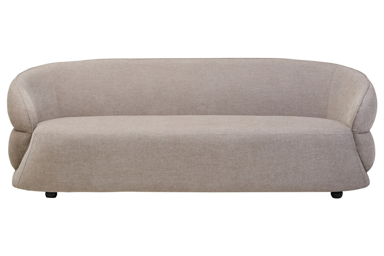 Farrah Taupe Chenille Three Seater Sofa