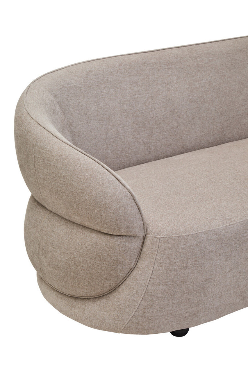 Farrah Taupe Chenille Three Seater Sofa