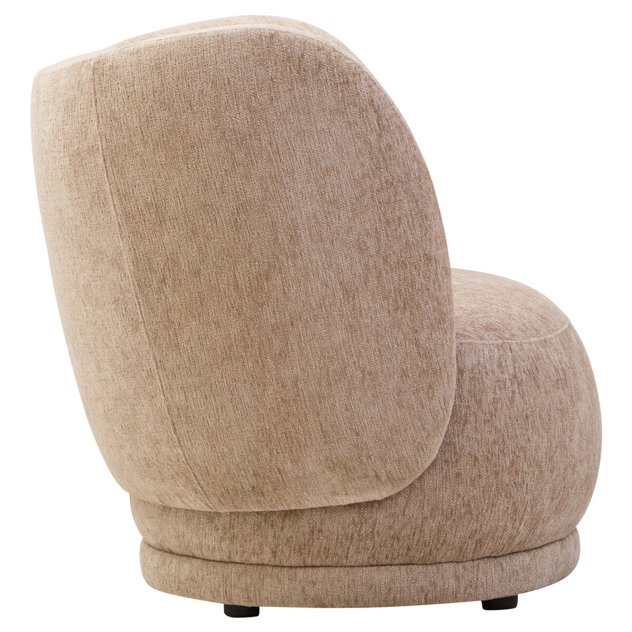 Kyle Deep Stone Chenille Curved Chair