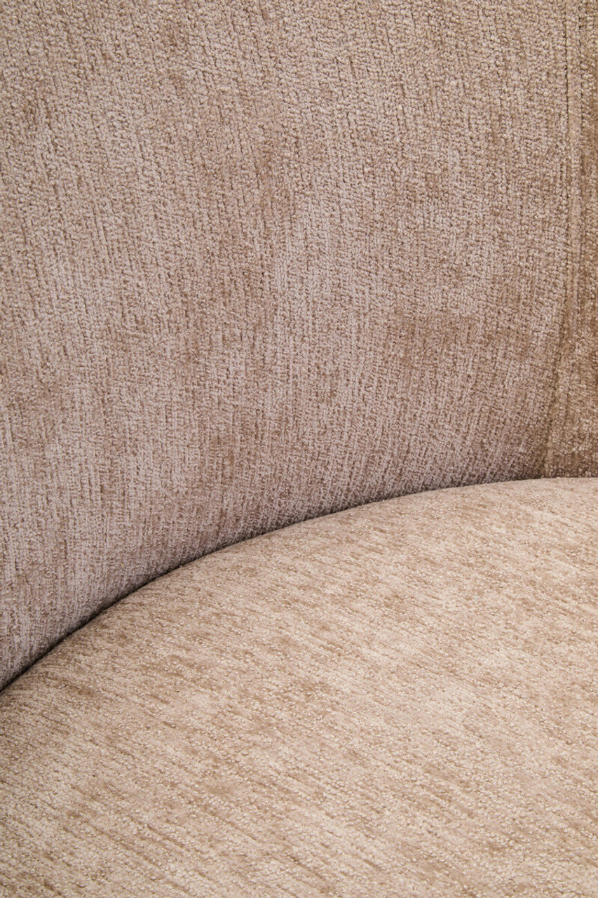 Kyle Deep Stone Chenille Curved Chair