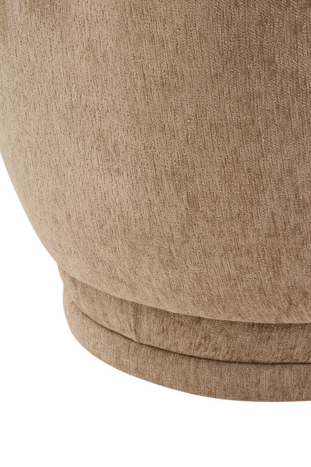 Kyle Deep Stone Chenille Curved Chair