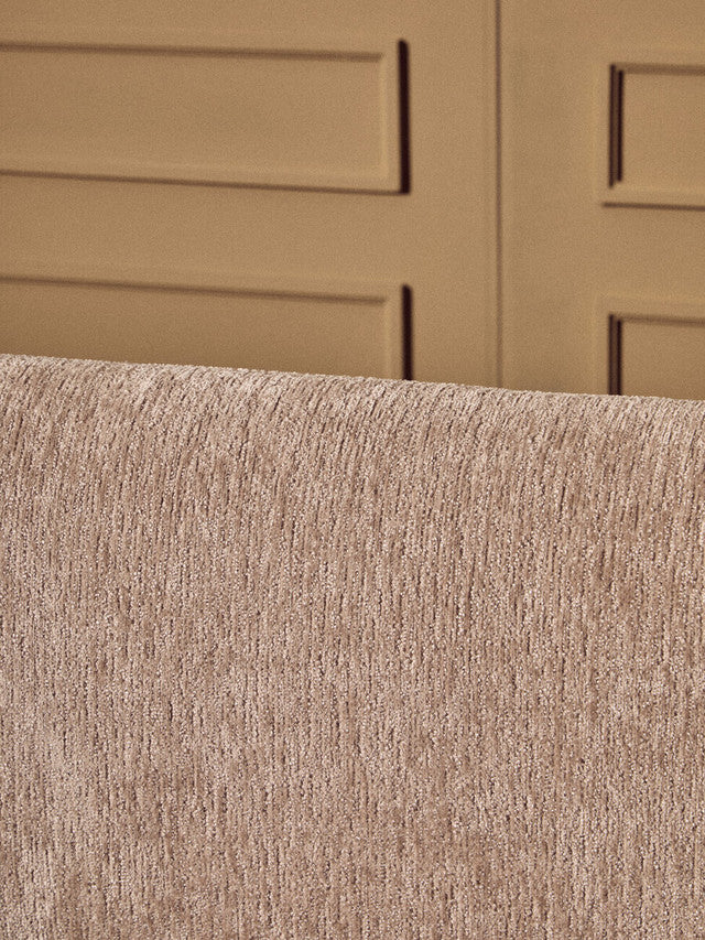 Kyle Deep Stone Chenille Curved Three Seater Sofa