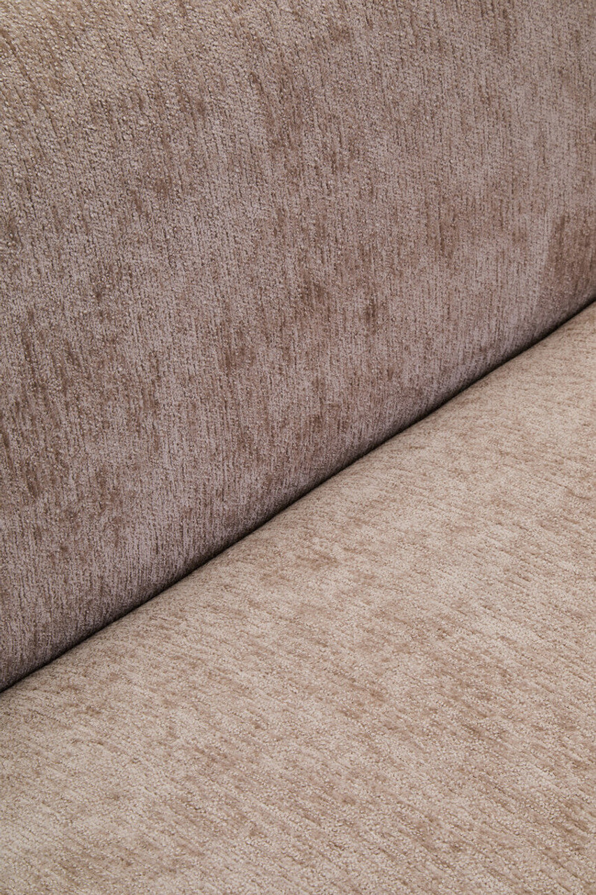 Kyle Deep Stone Chenille Curved Three Seater Sofa