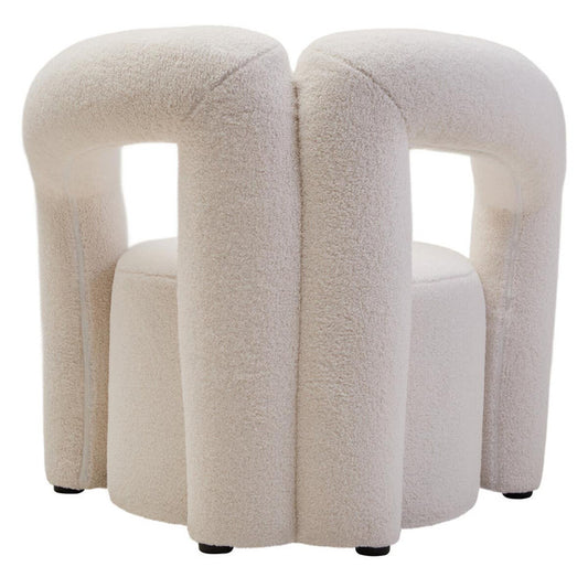 Evana Ivory Boucle Statement Chair