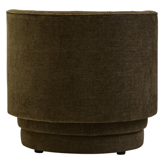 Dante Forest Green Chenille Curved Chair