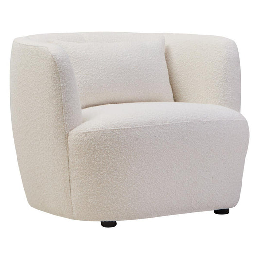 Paris Textured Cream Curved Chair