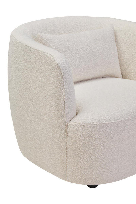Paris Textured Cream Curved Chair