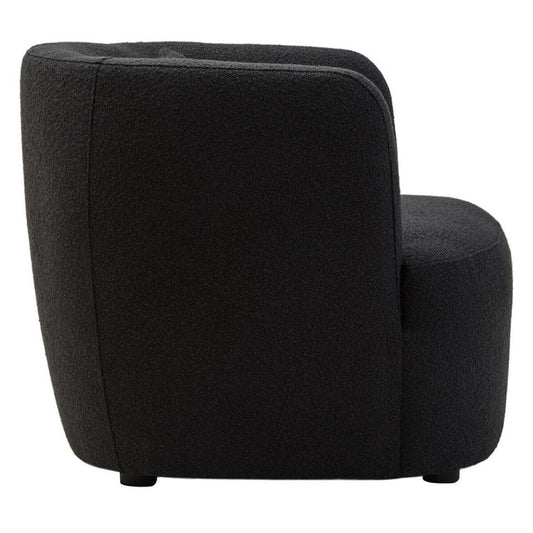 Paris Textured Black Curved Chair
