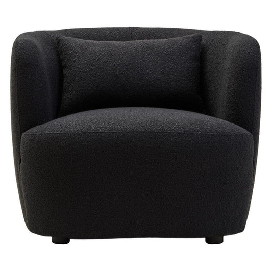 Paris Textured Black Curved Chair