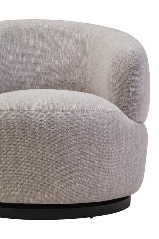 Barca Textured Grey Curved Swivel Chair