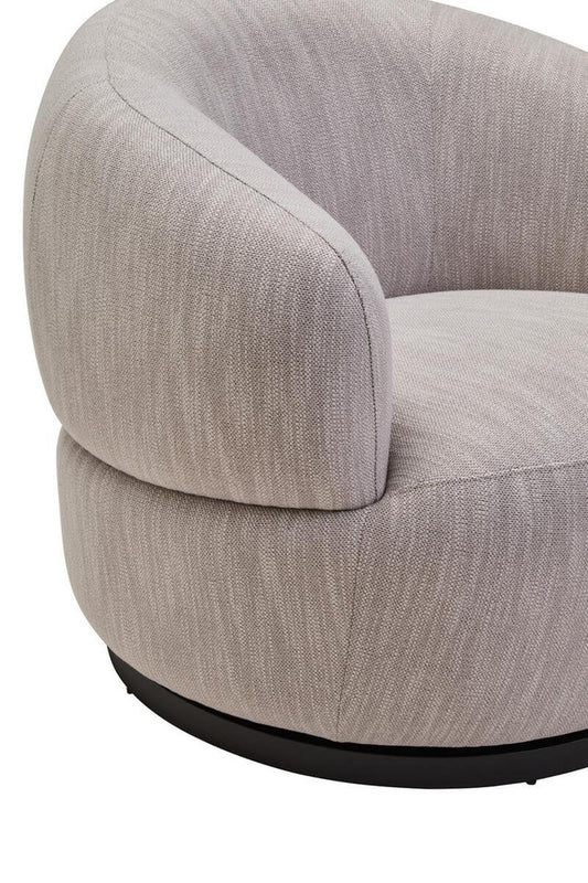 Barca Textured Grey Curved Swivel Chair