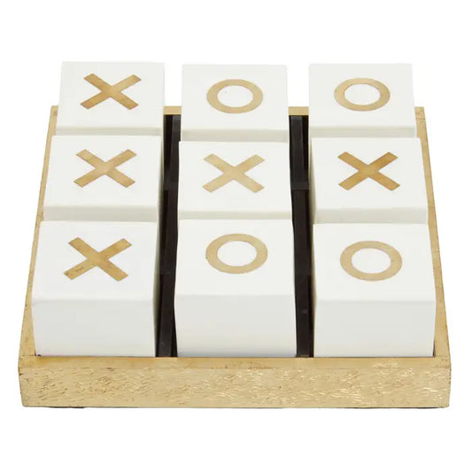Beckford Games White and Gold Noughts and Crosses