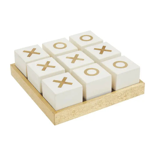 Beckford Games White and Gold Noughts and Crosses