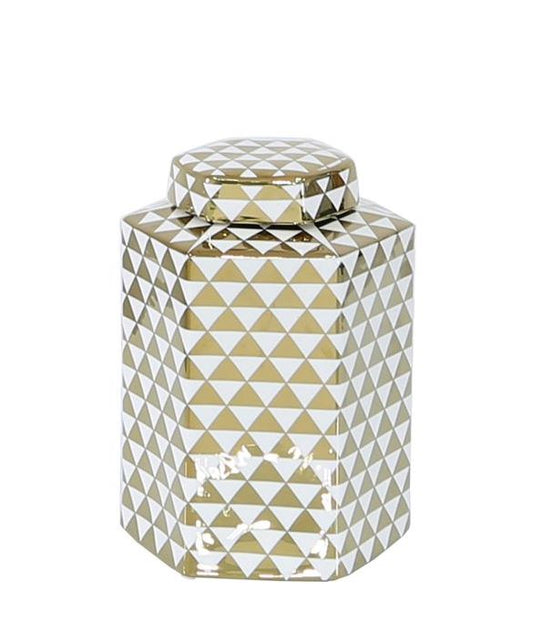 Chimes - Small Gold Geo Jar