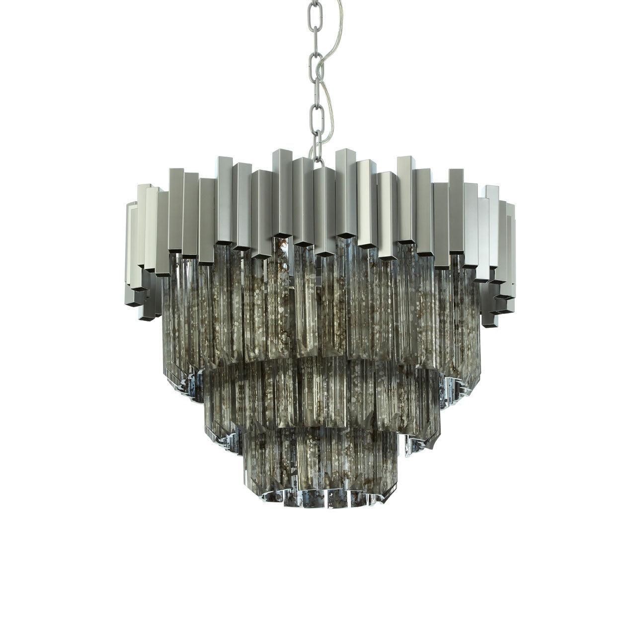 Chimes - Samara Small Nickel Painted Chandelier