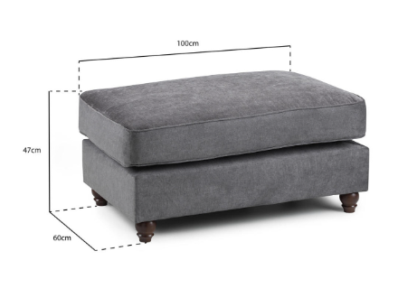 Chimes - Belvedere Footstool - Stone