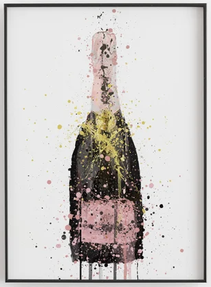 Chimes - Champagne abstract Canvas with frame visual 1 - 30 x 40cm