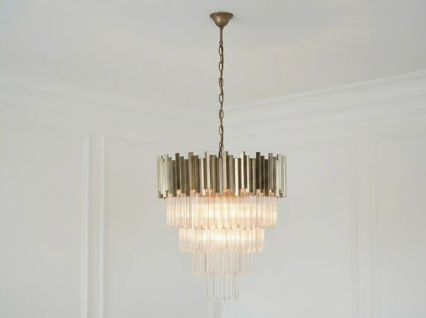 Chimes - Samara Large Silver Finish Chandelier