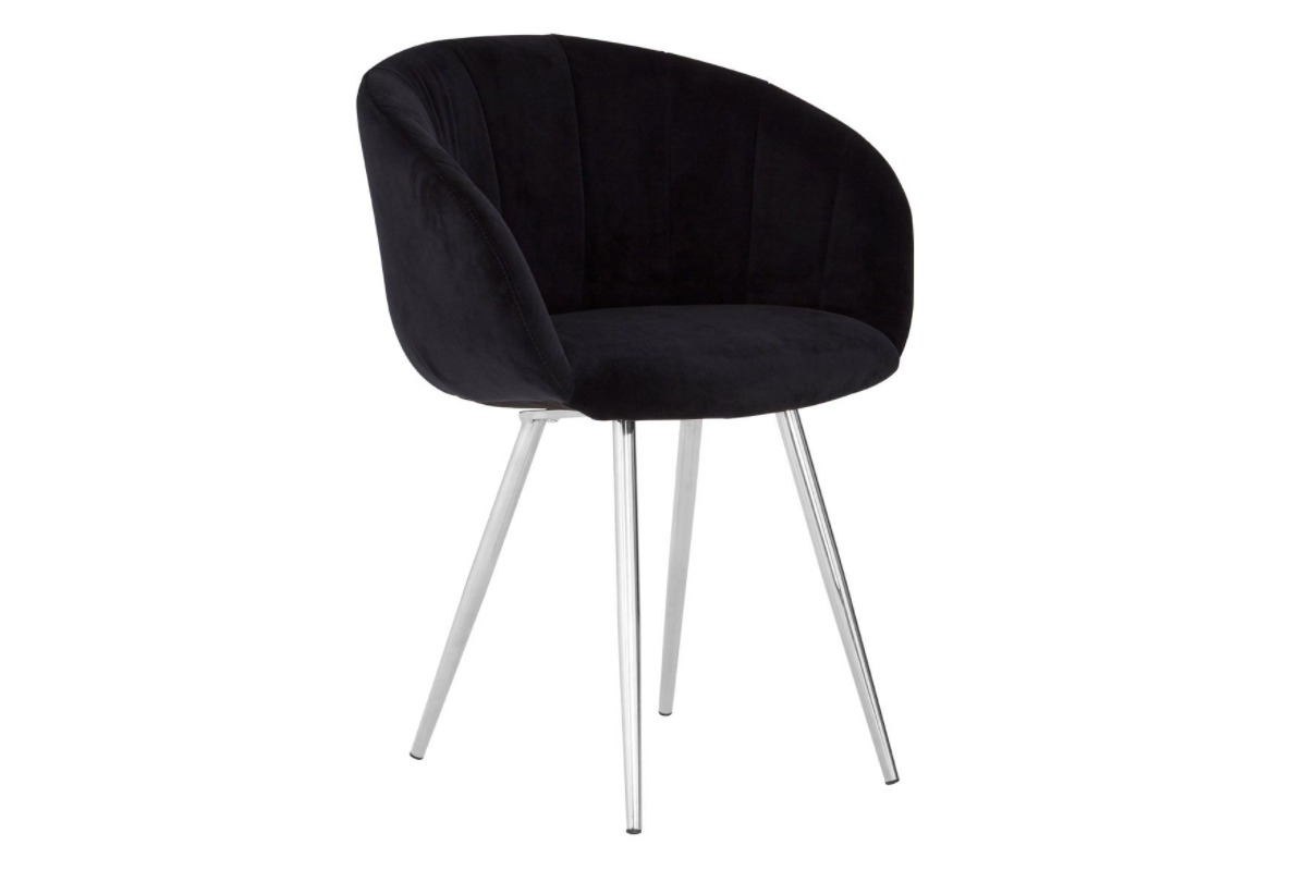 Chimes - Deco Black Velvet Dining Chair