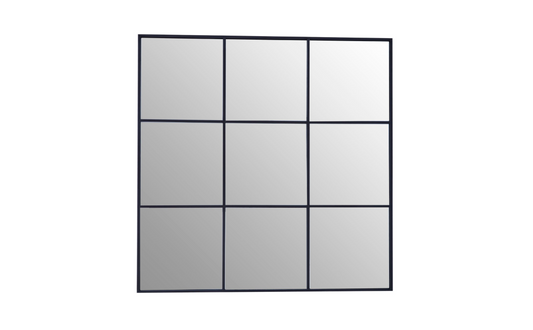 Chimes - Black 9 Squares Wall Mirror