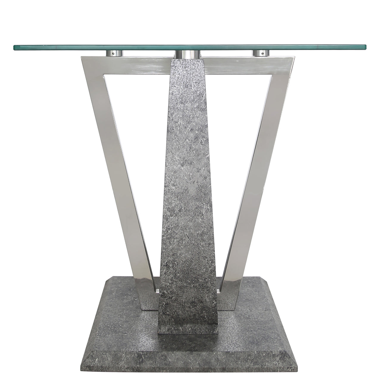 Chimes - Leonardo End Table With Glass Top