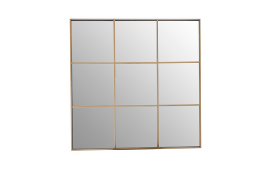 Chimes - Gold 9 Squares Wall Mirror