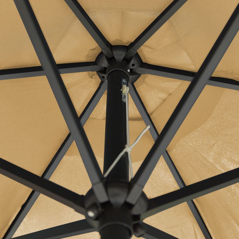 Chimes Antigua Aluminium 3m Round Parasol - Beige