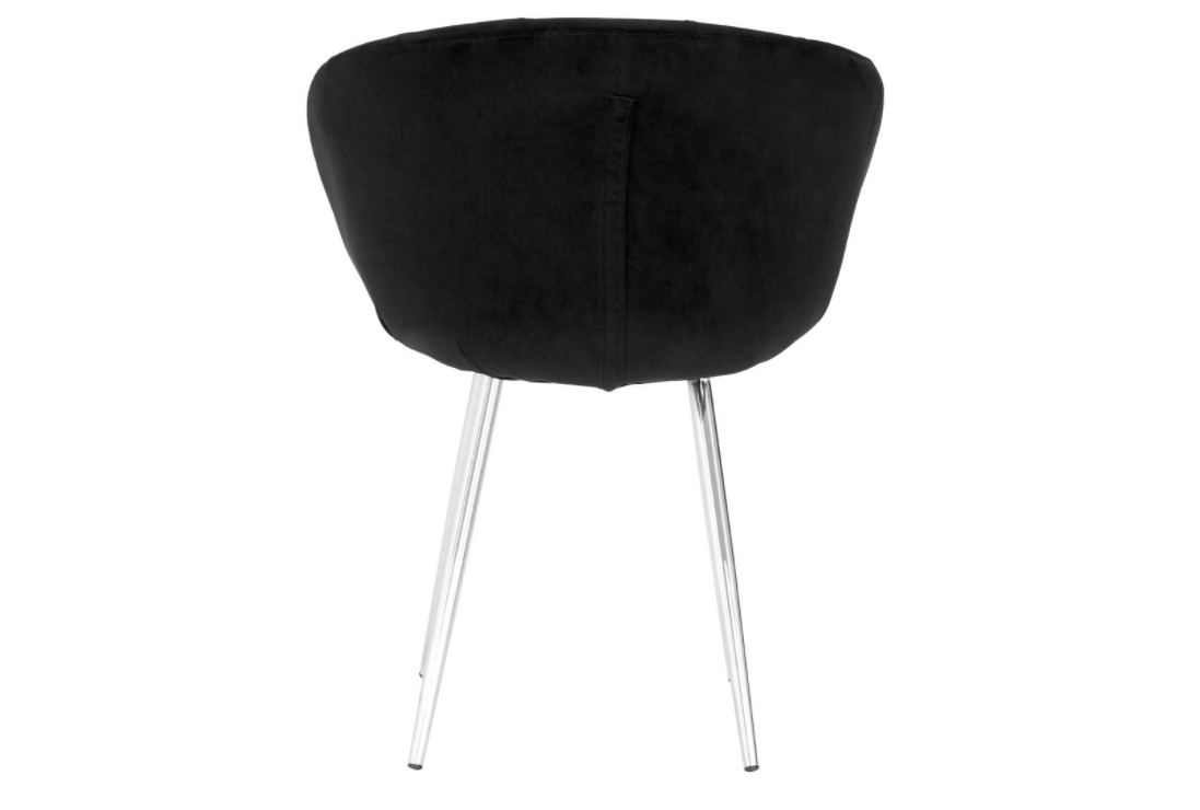 Chimes - Deco Black Velvet Dining Chair