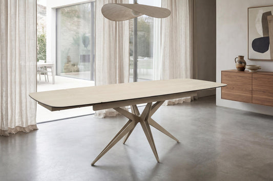 Naples 2.4m Extending Natural Travertine Dining Table