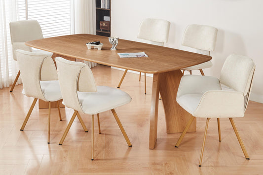 New Forest Dining Table with 4 Panache Dining Chairs and 2 Panache Carvers